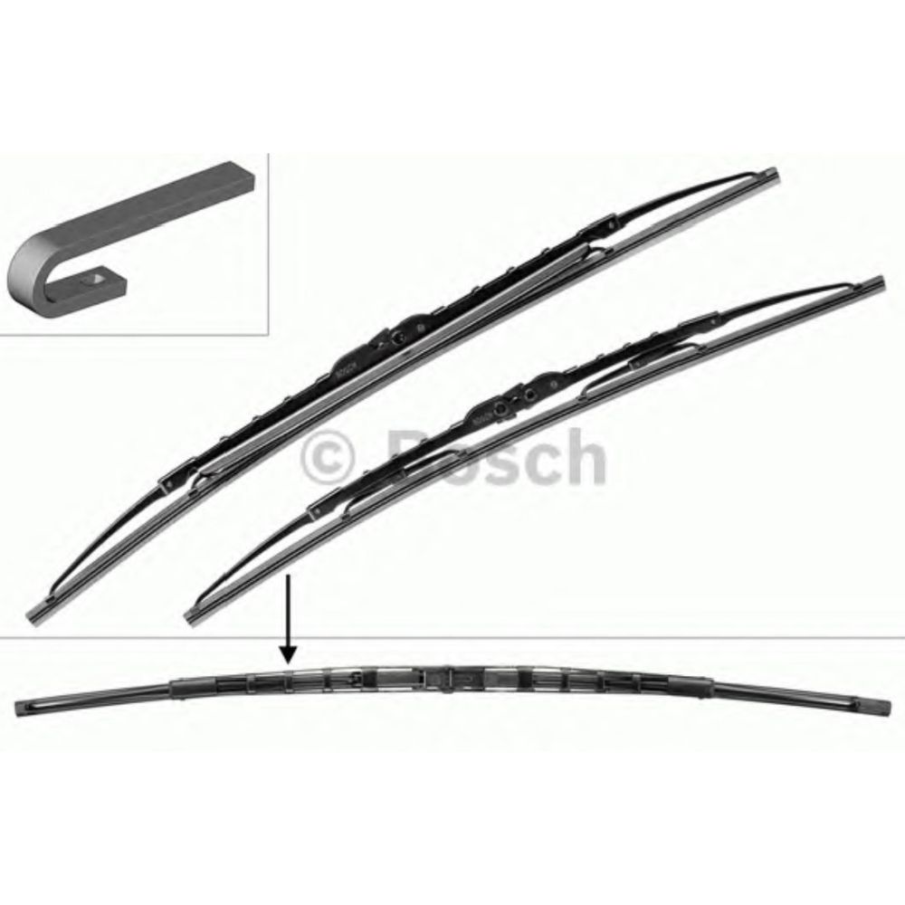 Bosch Twin-Spoiler 801S torkarblad 60 + 53 cm
