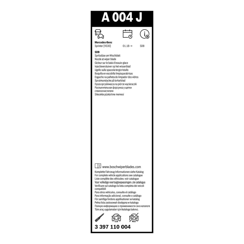 Bosch Aerotwin A004J pyyhkijänsulkapari 65 + 60 cm