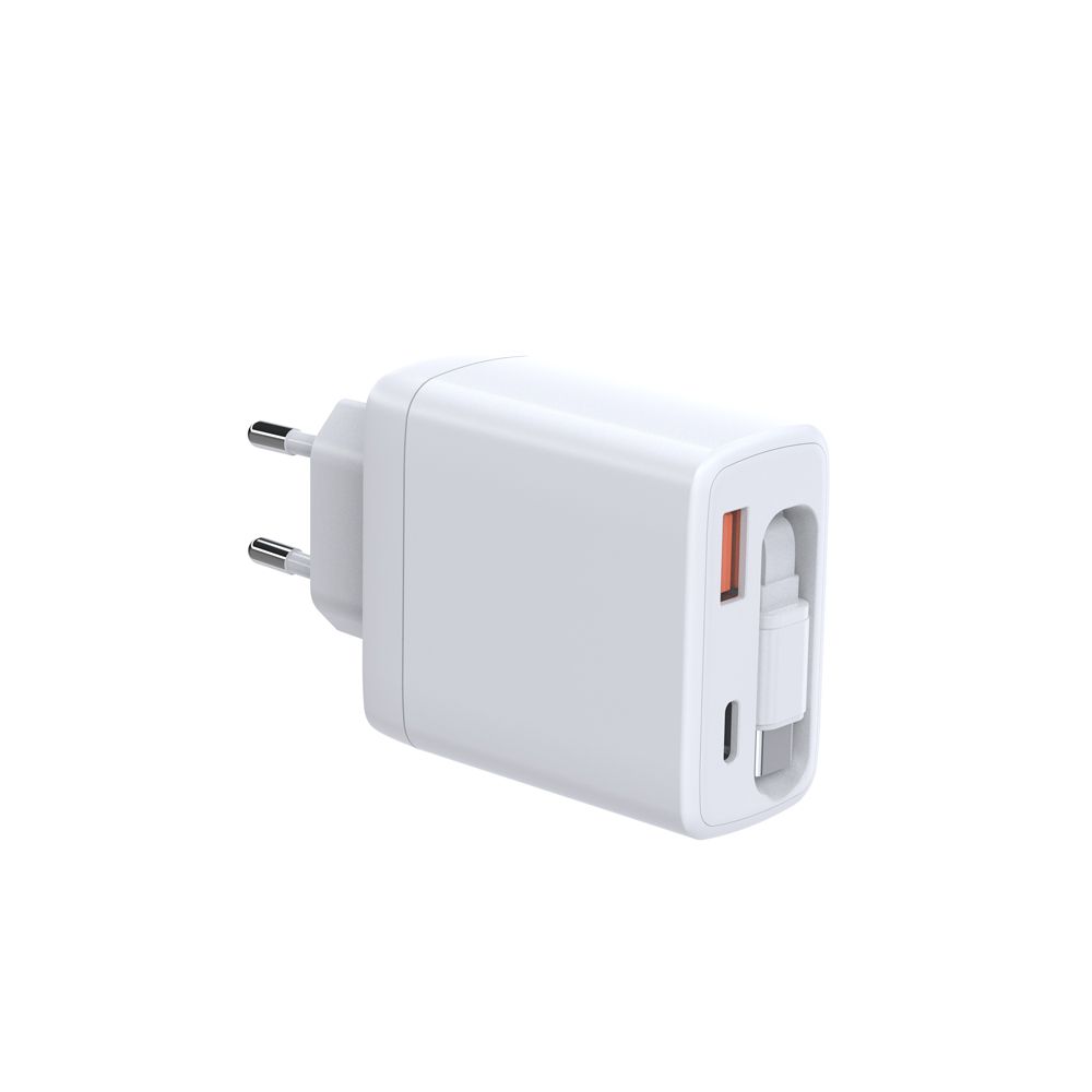 Cloudberry väggladdare PD USB-C + USB-A + USB-C-kabel 65 W