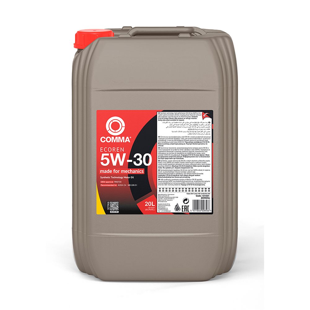 Comma Ecoren 5W-30 C4 20 l moottoriöljy