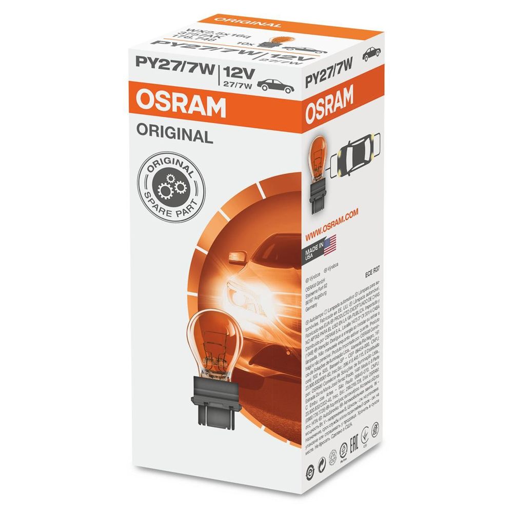 Osram Original PY27/7W-polttimo 12V W2,5X16Q