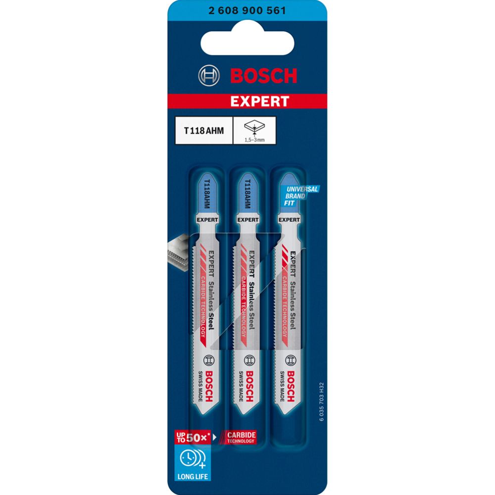 Bosch EXPERT Tikksaetera Roostevaba Teras T 118 AHM 3 tk