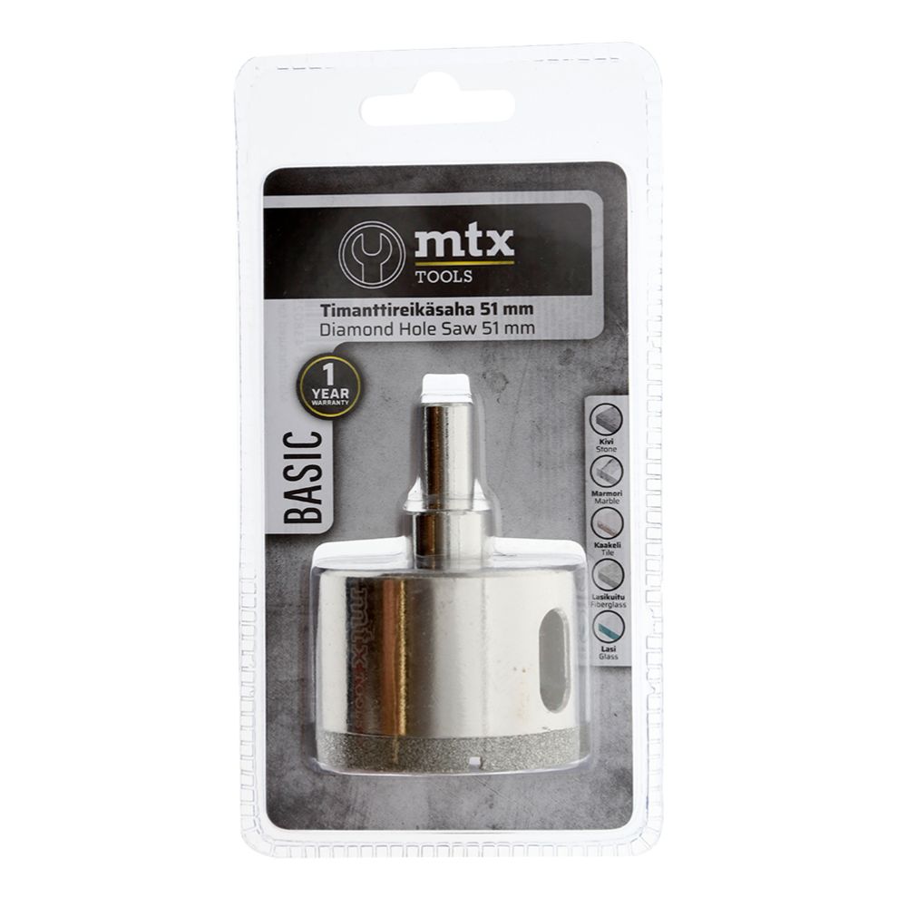 MTX Tools Basic teemantkattega augusaag, 51 mm