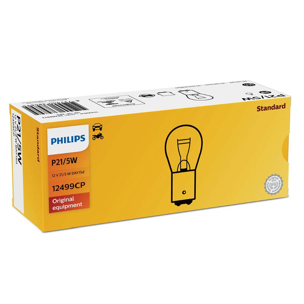 Philips BAY15d-polttimo 12V 21/5W P21/5W 10 kpl