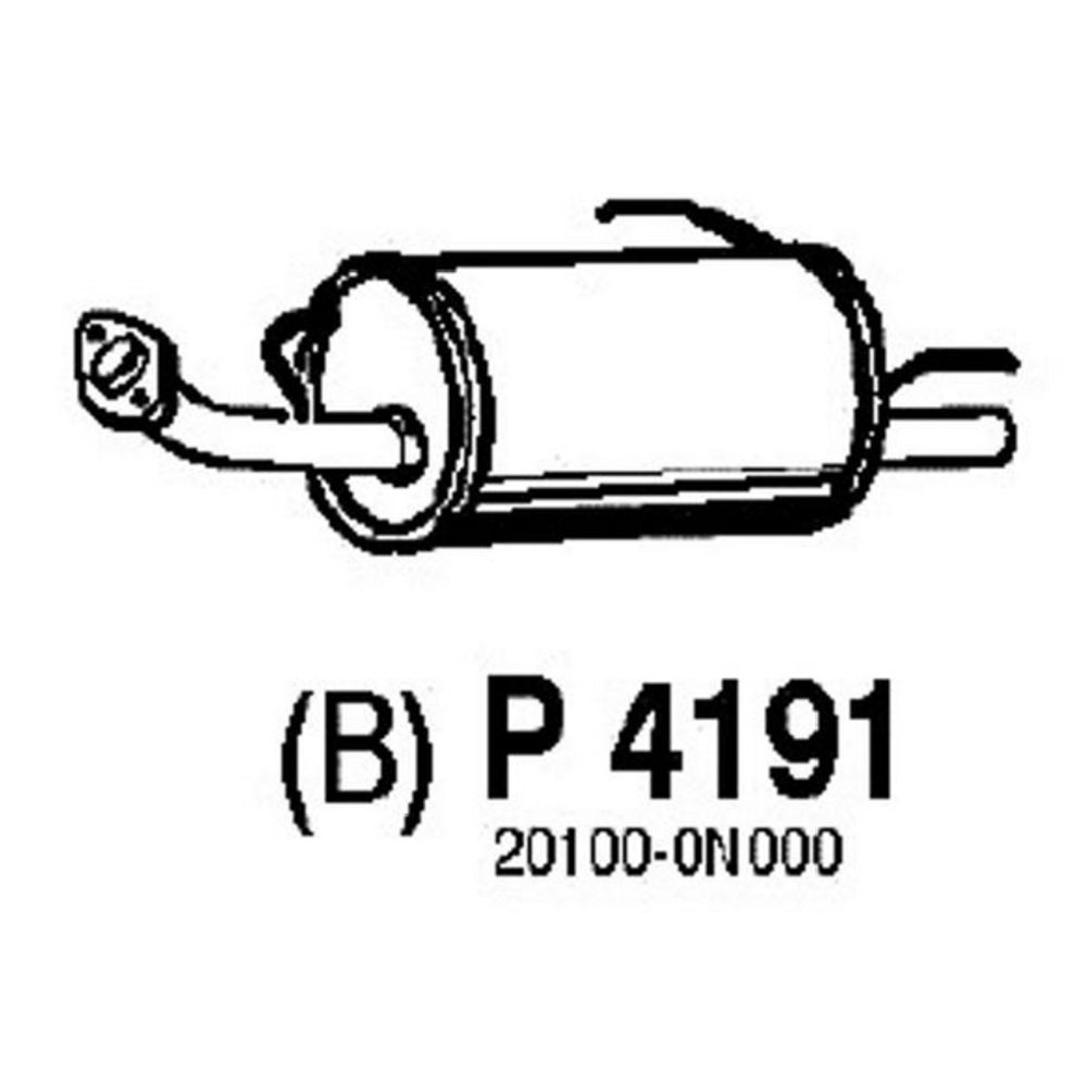 Bakre ljuddämpare 14-4291