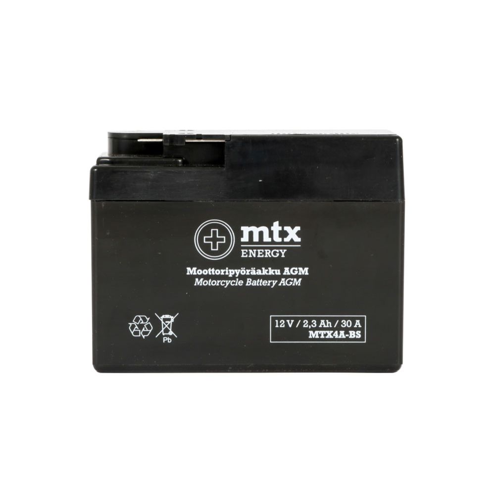 MTX Energy AGM-aku 12 V 2,3 Ah "MTX4A-BS" (P113 x L48 x K85 mm)