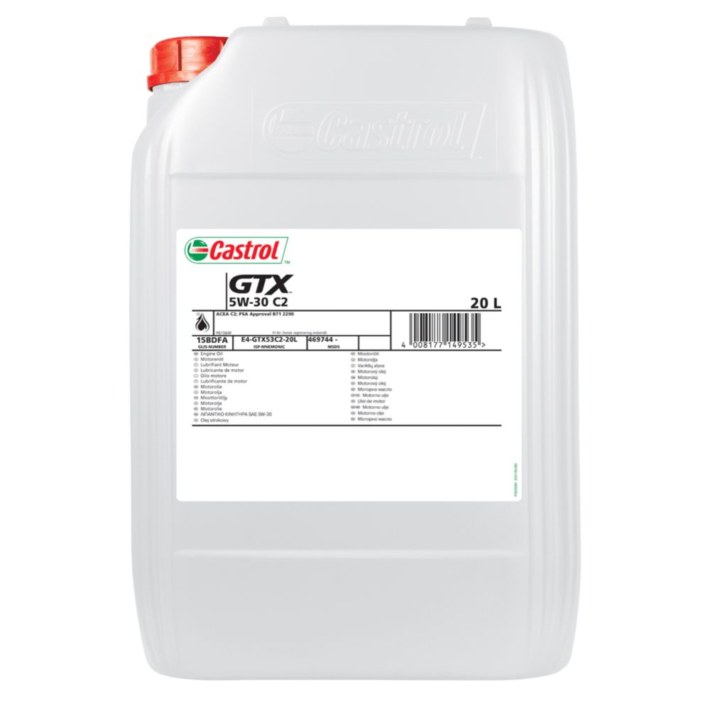 Castrol GTX 5W-30 C2 PSA motorolja 20 L