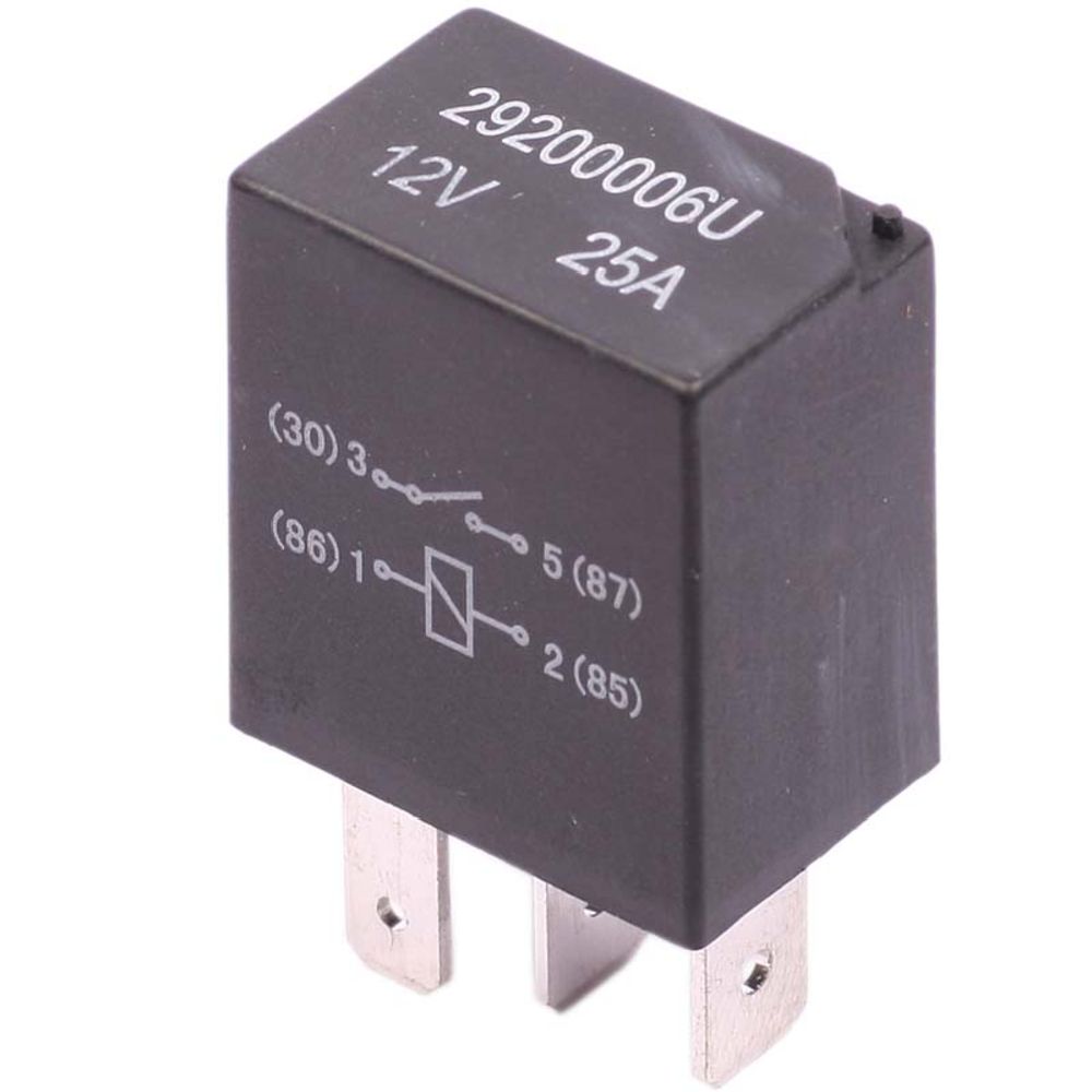 Mikrorelee 12 V/25 A 4 klemmiga