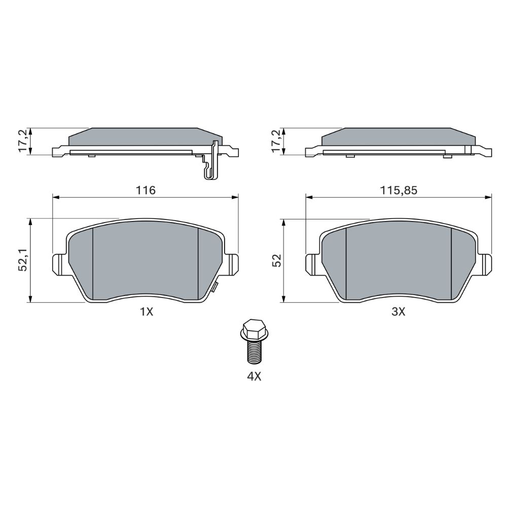 Piduriklotside komplekt 97-22694