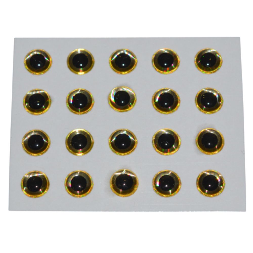 Hends Epoxy Eyes 3d  3,6mm gold holographic