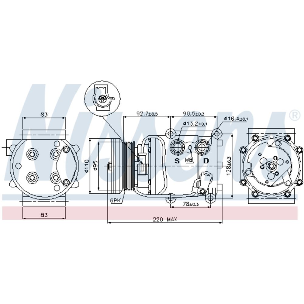 Ilmastointilaitteen kompressori 30-8147