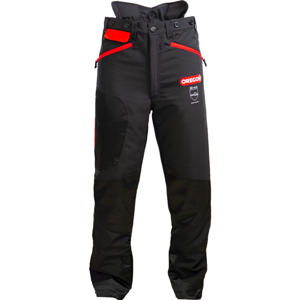 Oregon Waipoua metsurin turvahousut musta/punainen 3XL