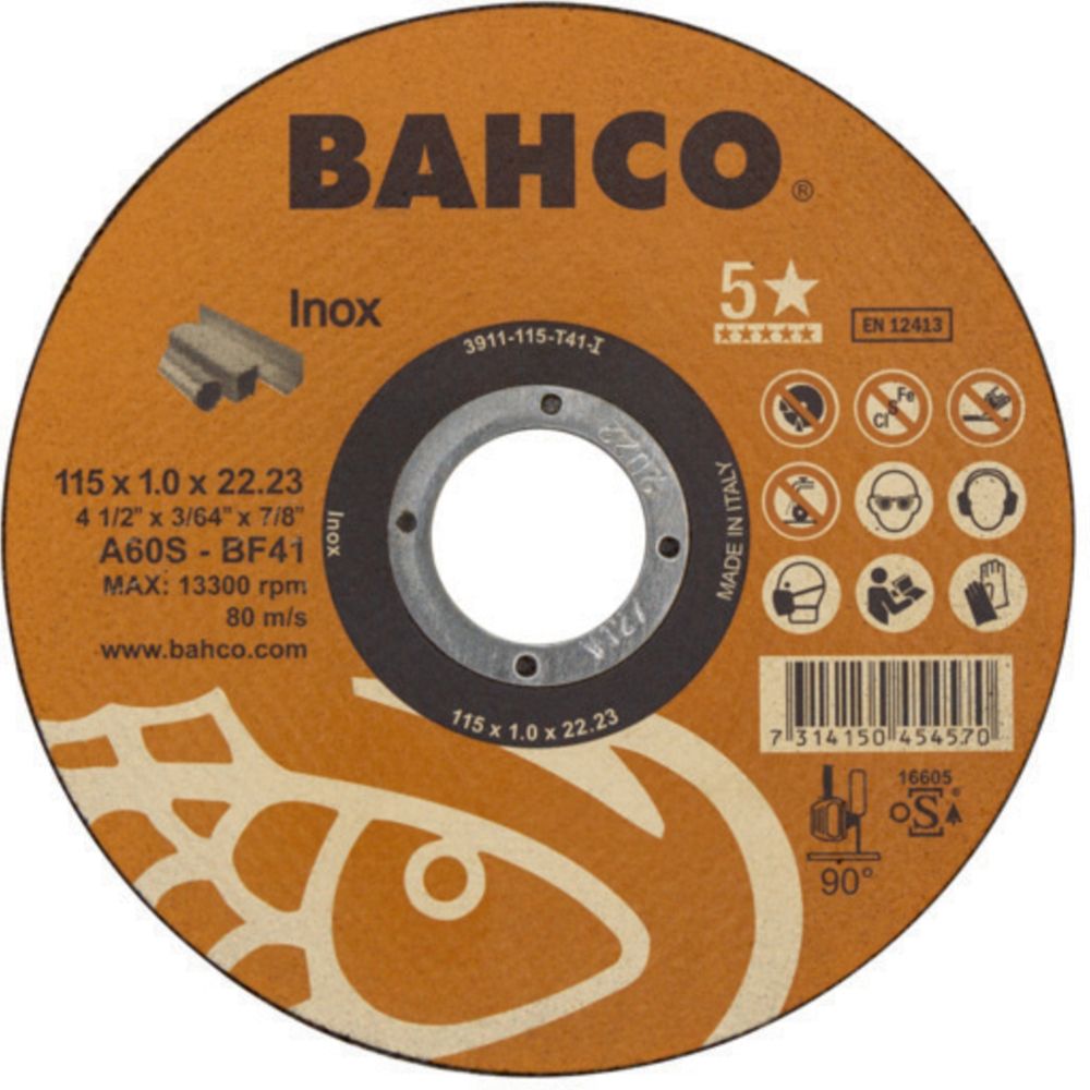 Bahco 3911-115-T41-I lõikeketas 115 x 1,0 mm RT