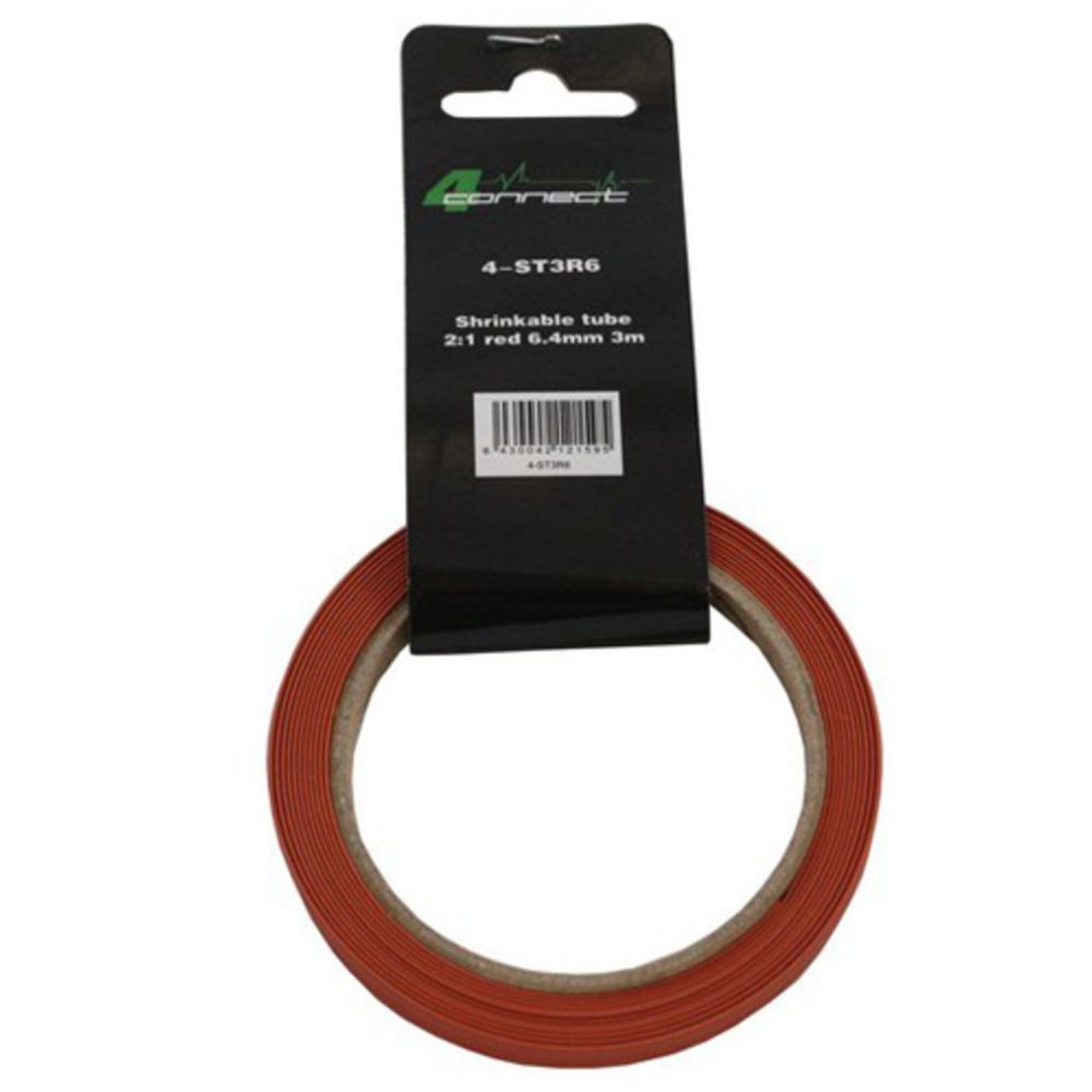 FOUR Connect krympslang, 2:1 röd 6,4 mm 3 m