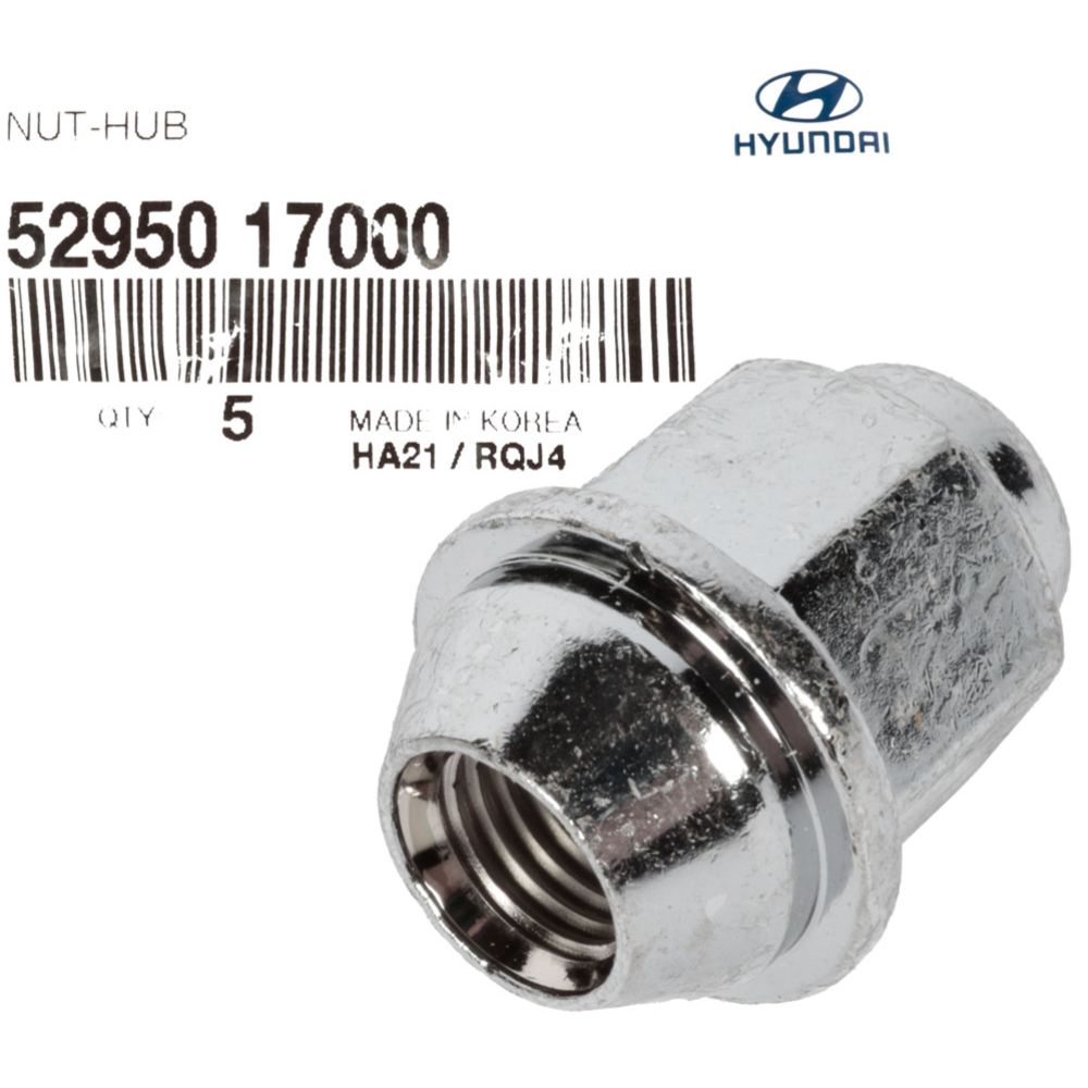Kroomitud kübarmutter, Hyundai/Kia (M12 x 1,5 / SW 21/H33 / koonus), originaal