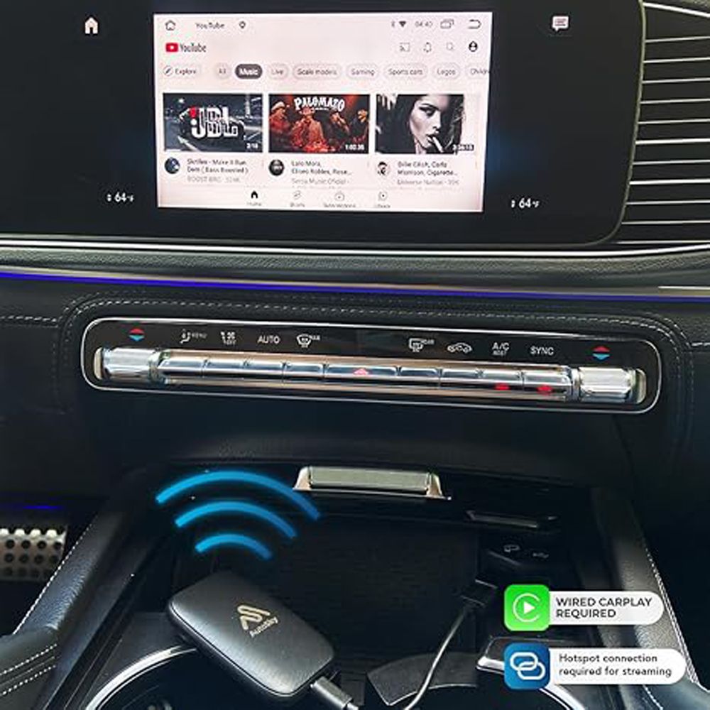 AutoSky WCPAA-DUAL juhtmevaba Apple CarPlay ja Android Auto adapter