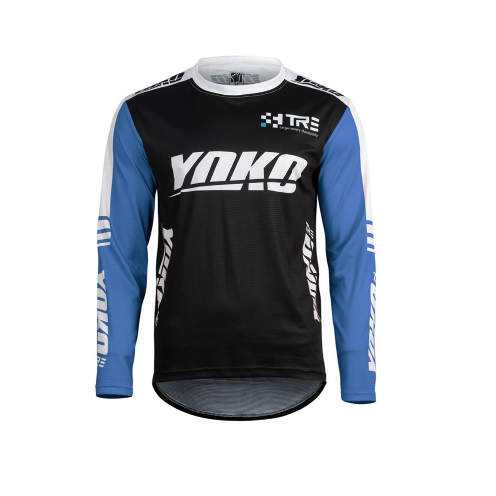 Yoko Tre barncykeltröja svart/blått