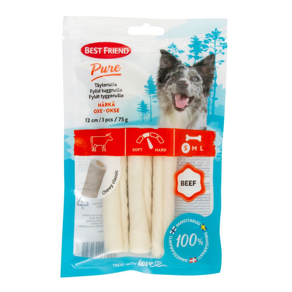 Best Friend Pure täyterulla härkä 12 cm 3 kpl 75 g