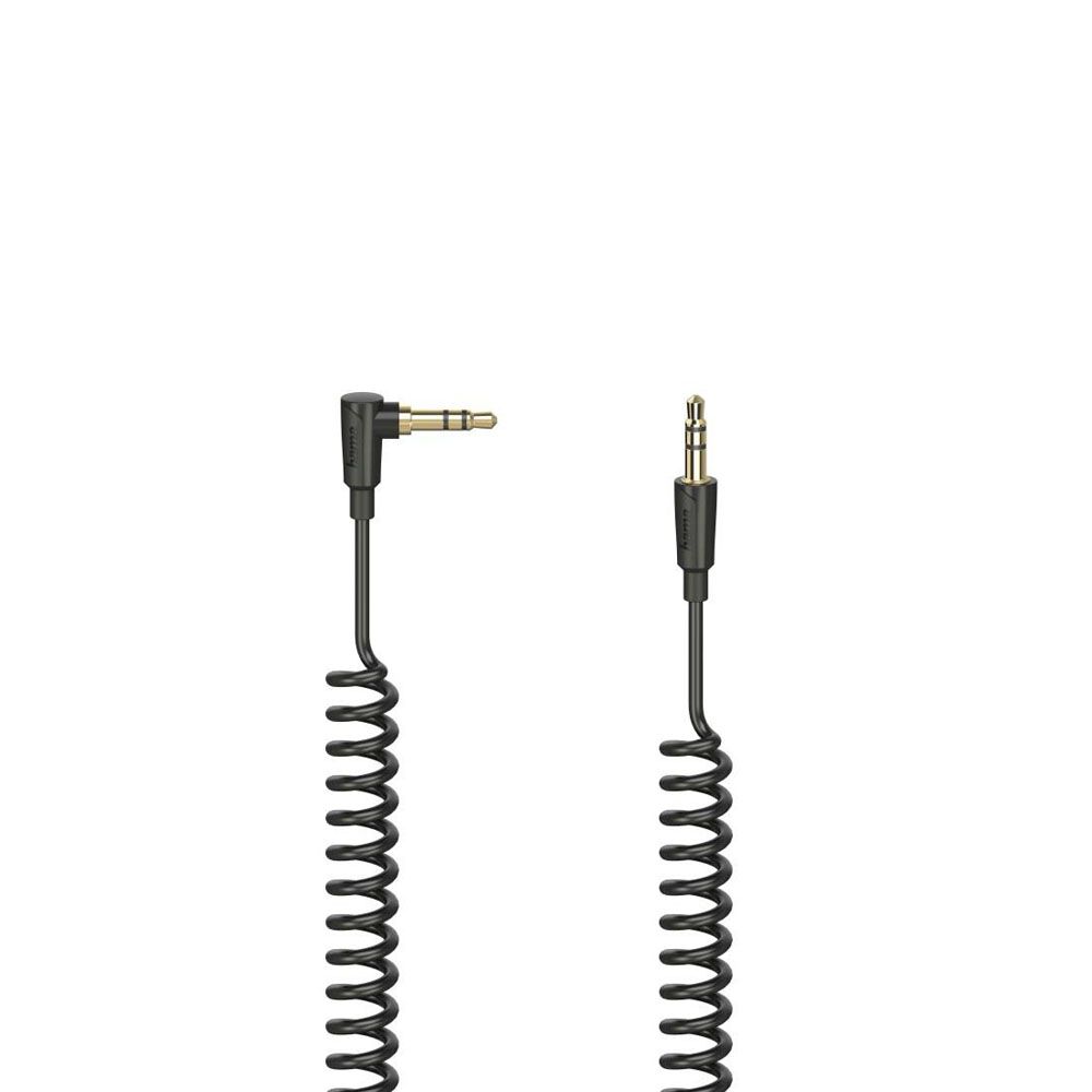 Hama audiokabel, 3,5 mm hane - 3,5 mm hane 90°, "Flexi-slim", 1,5 m