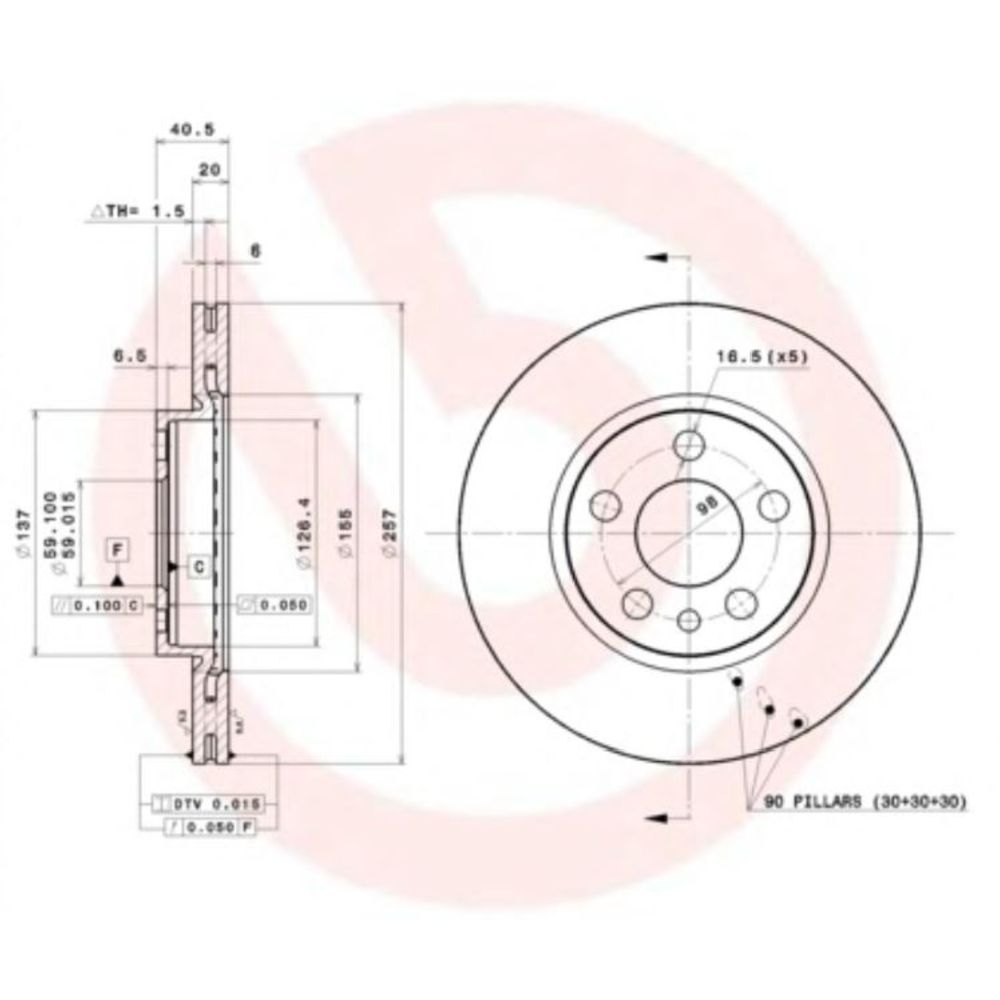 Jarrulevy 22-7004