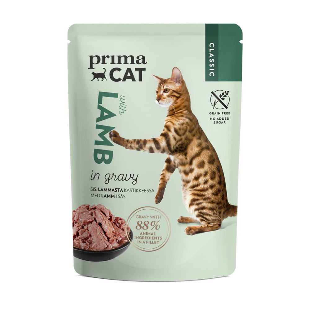 PrimaCat Classic lamm i sås 85 g