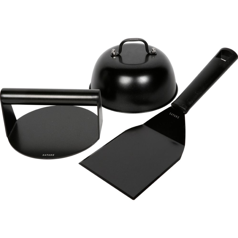 Satake 3-osaline burgeripihvi valmistamise komplekt must