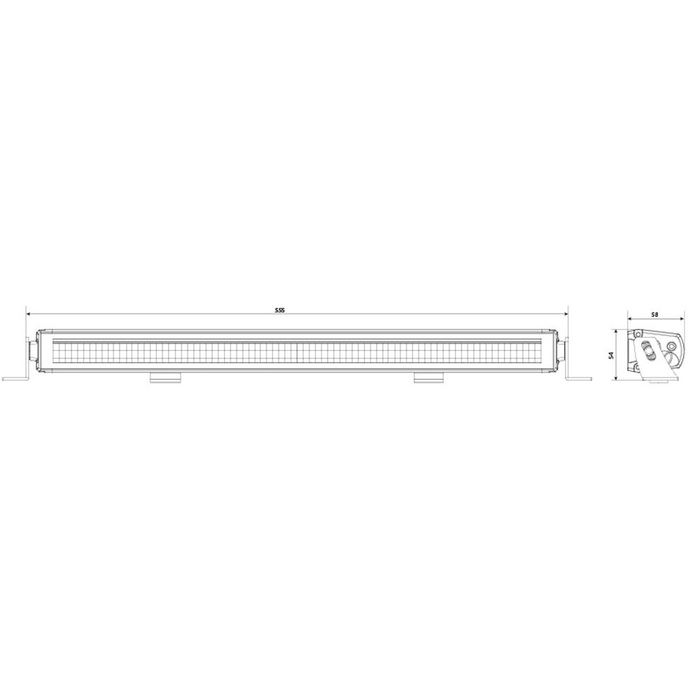 BFL Frameless Slim 555 LED-ljusramp 20" 100 W Ref.25