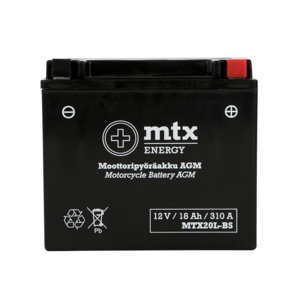 MTX Energy AGM-akku 12V 18Ah "MTX20L-BS" (P175xL87xK155mm)