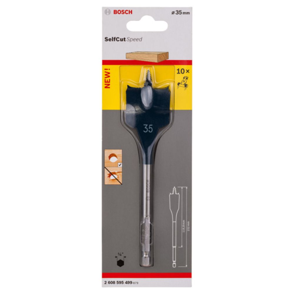 Bosch SelfCut träborr flat 35 mm