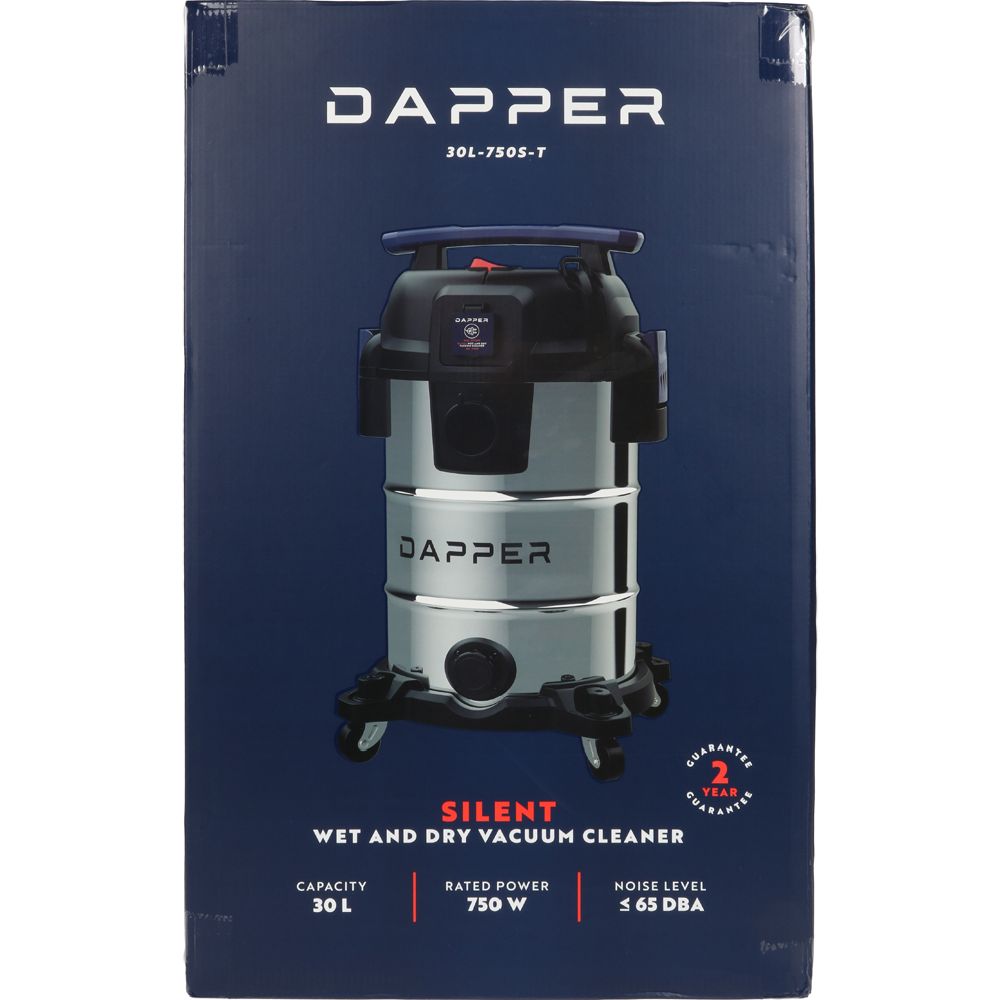 Dapper märkä-/kuivaimuri 30L hiljainen terässäiliöllä 750 W PTA
