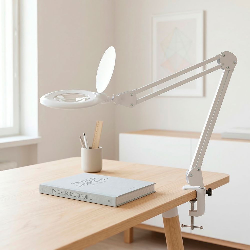 Led Energie LIVO pöytävalaisin suurennuslasilla 12W