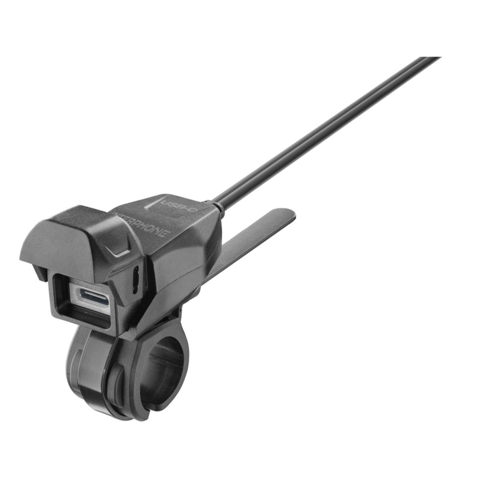 Interphone USB-C virran ulosotto moottoripyörän ohjaustankoon