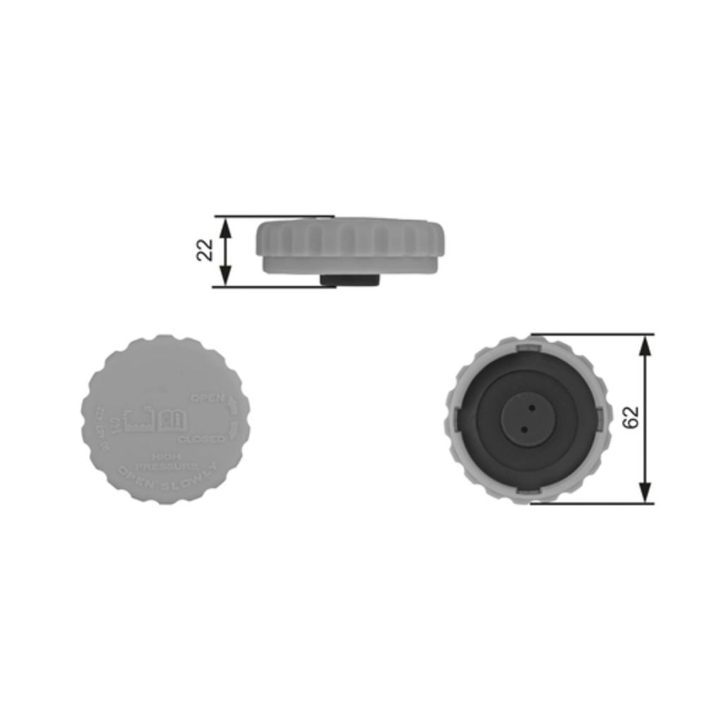 Paisuntasäiliön korkki 30-7449