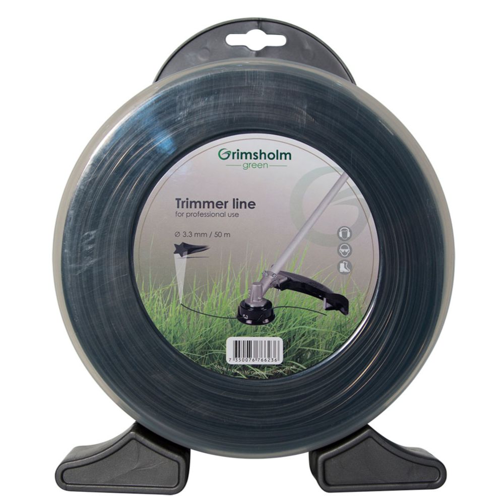 Grimsholm Green trimmerin siima tähtikuvio 3,3 mm x 50 m, musta