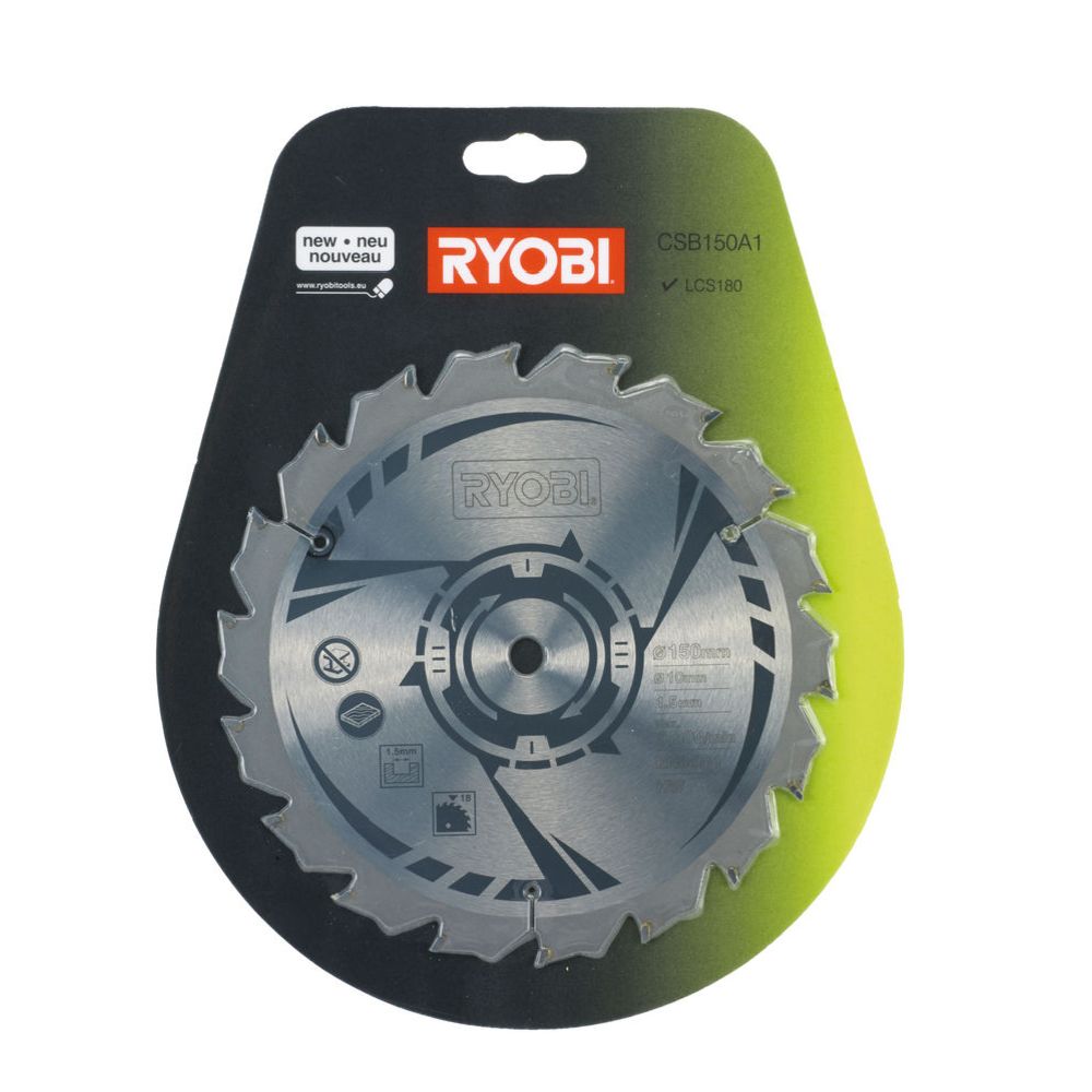 Ryobi pyörösahanterä 150 * 10 mm 18 hammasta CSB150A1