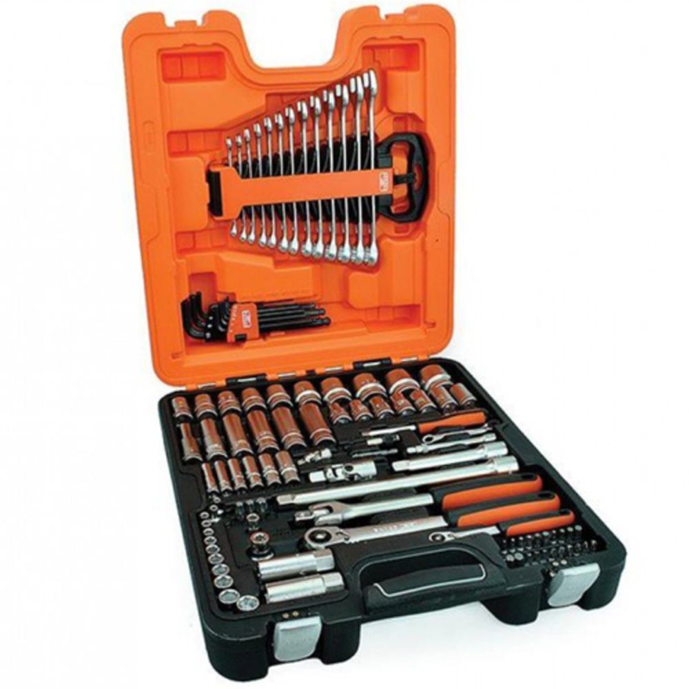 Bahco S103 103-osaline tööriistakomplekt, 1/4"ja 1/2" lühikesed ja pikad padrunid