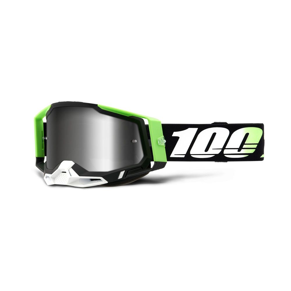 100% Racecraft 2 kalkuta ajolasit hopeinen peililinssi
