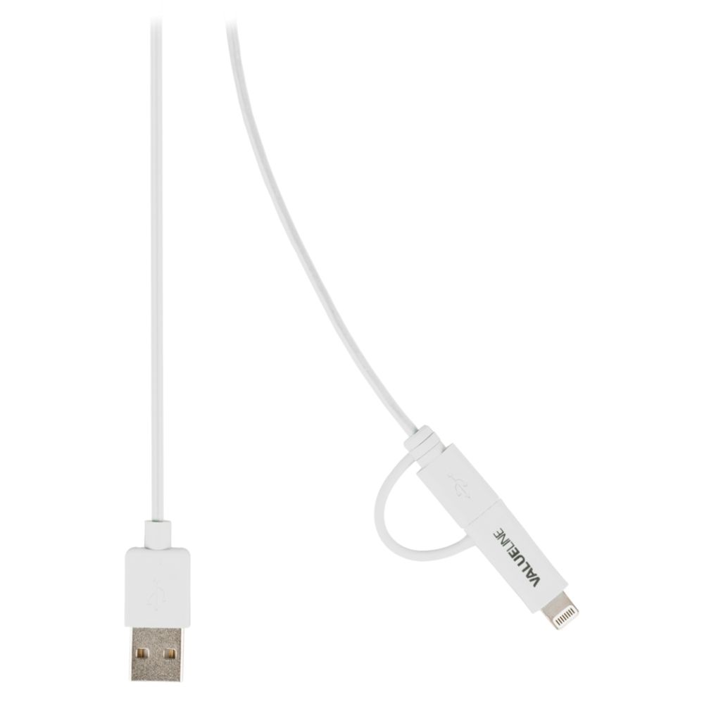 Datakabel Micro-USB + Apple Lightning adapter 1 m