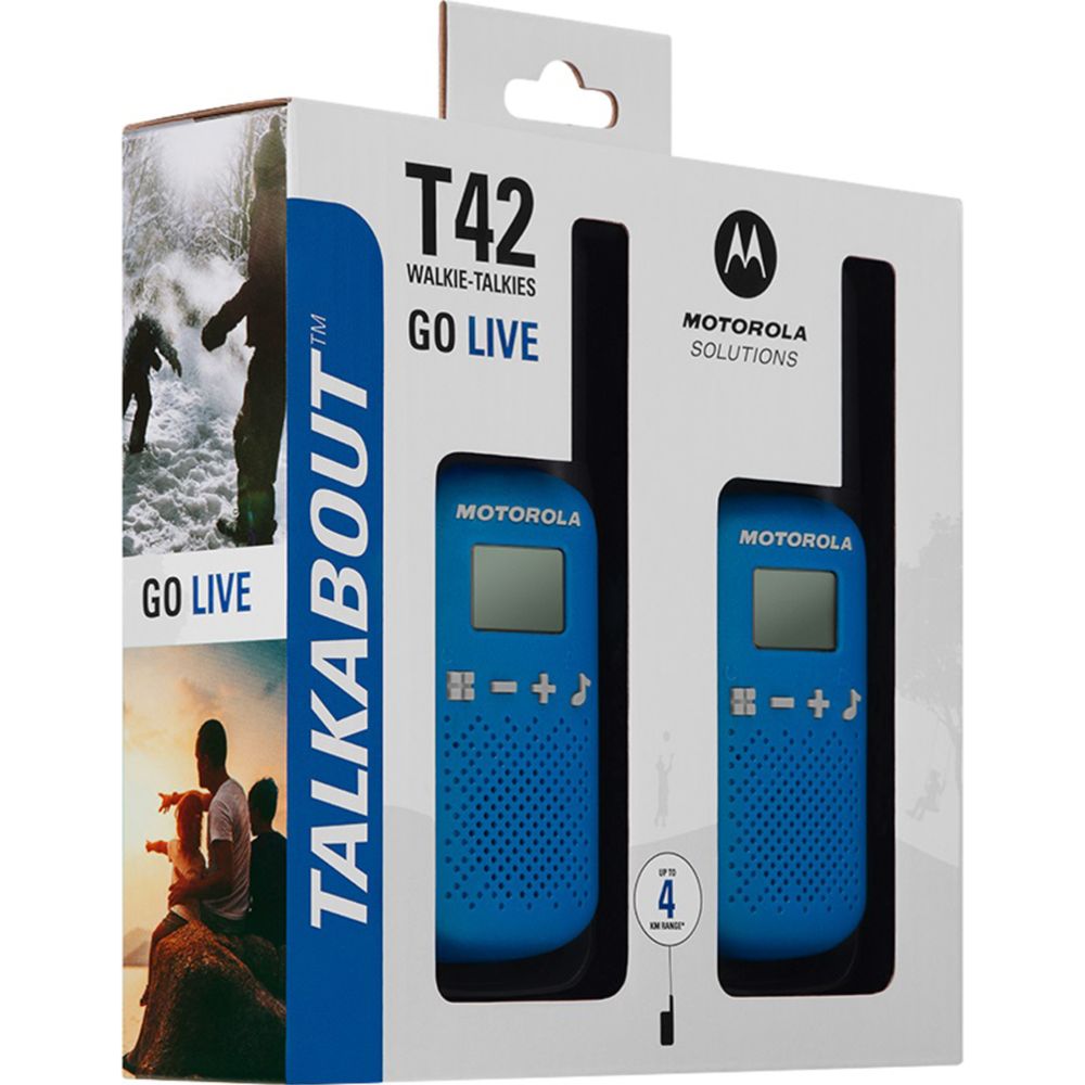 Motorola Talkabout T42 walkie talkie set blå