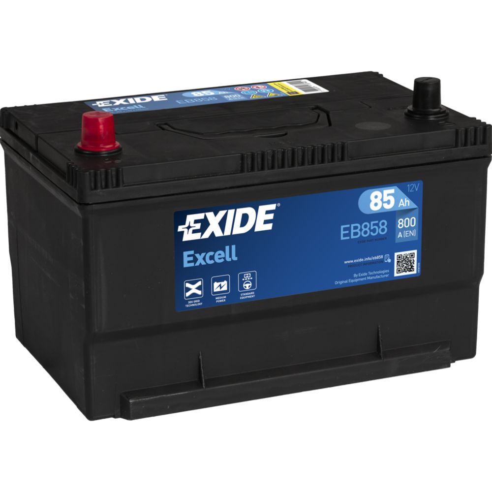 Exide EB858 85 Ah / 800 A akku P300 x L192 x K192 +-