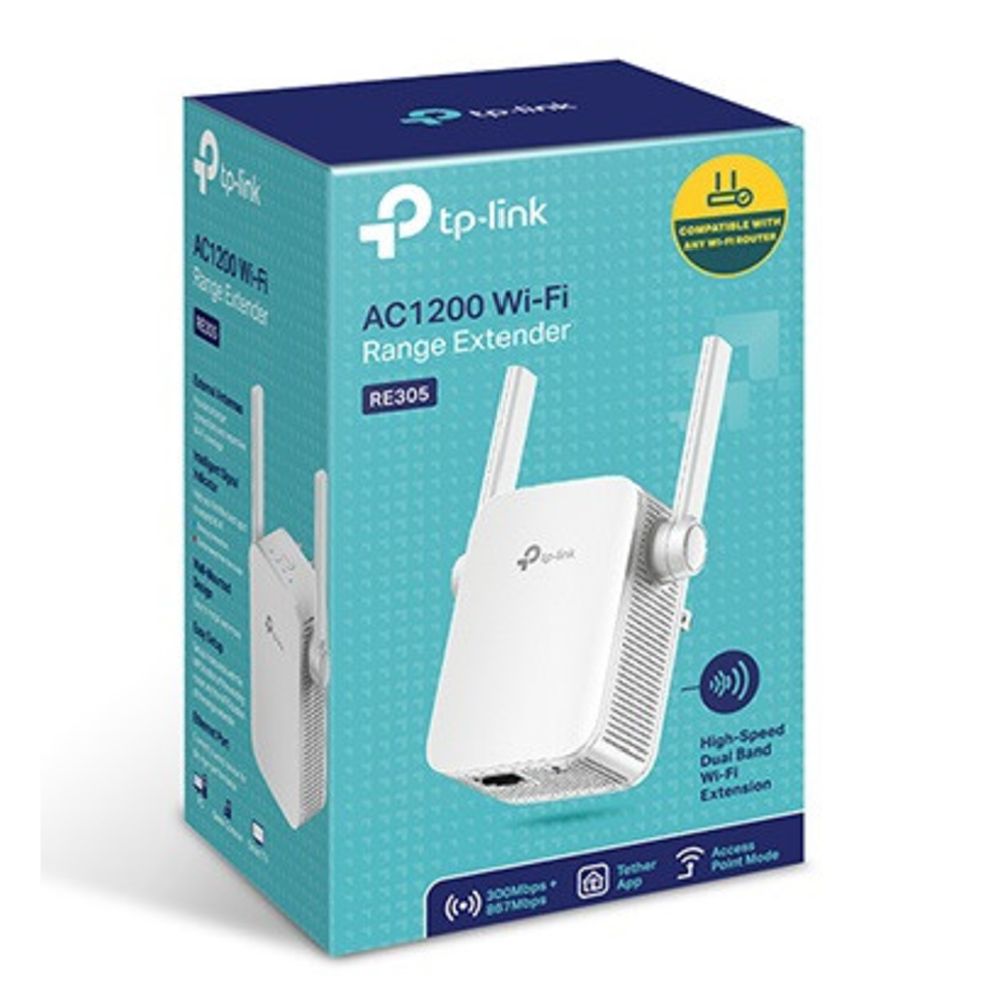 TP-LINK RE305 Range Extender Wi-Fi-förstärkare (AC 1200)
