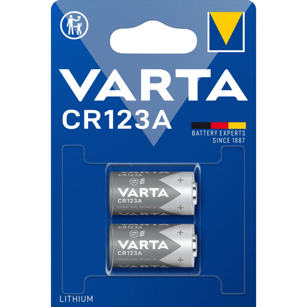 VARTA CR123A patarei, 2 tk