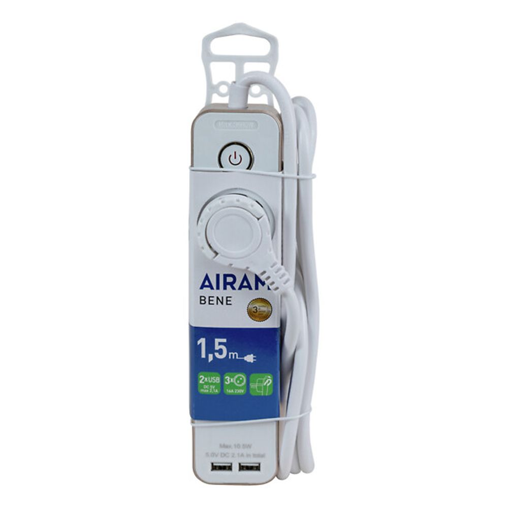 Airam Bene USB pikendusjuhe 1,5 m