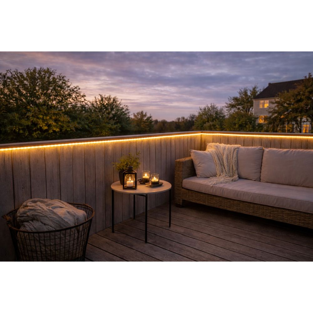 Led Energie LED-valonauha hämäräkytkimellä 24V 3000K IP44 5m