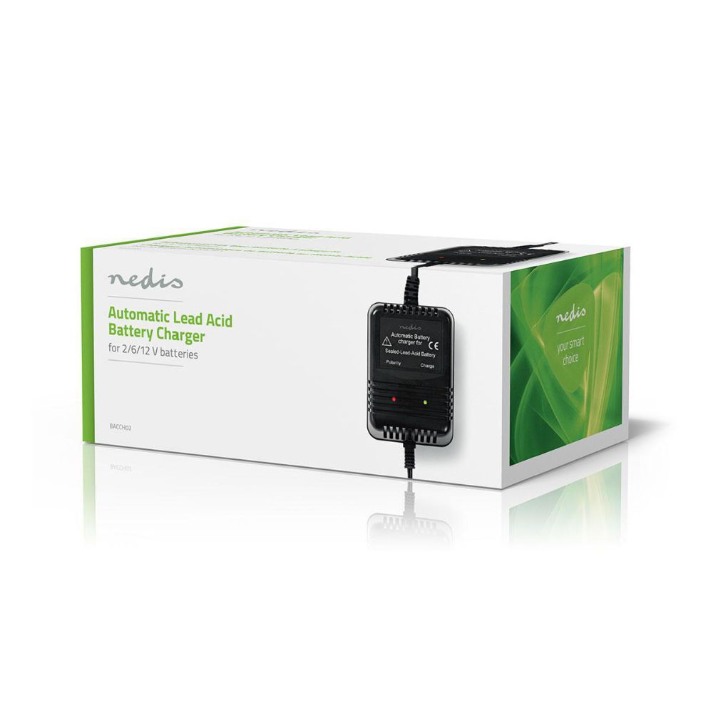 Batteriladdare för blybatterier 2 V/6 V/12 V 600 mA