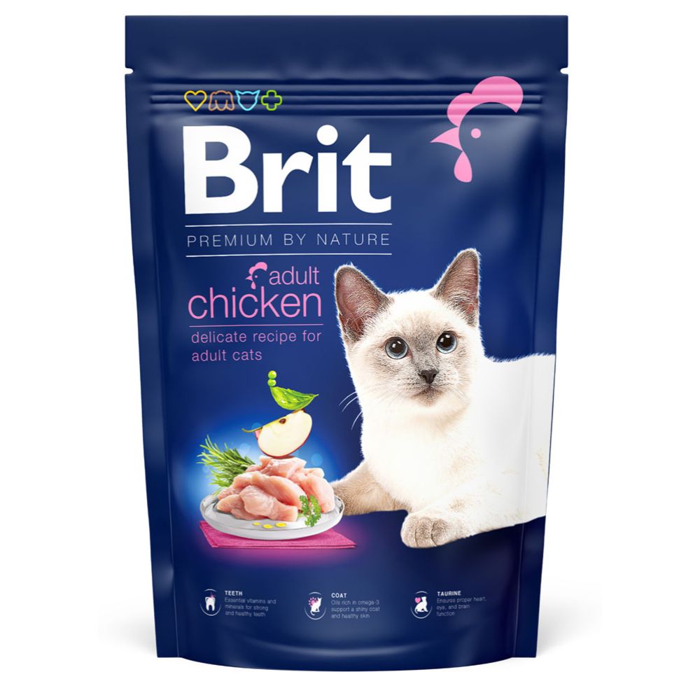 Brit Premium by Nature kyckling för vuxna katter 1,5kg