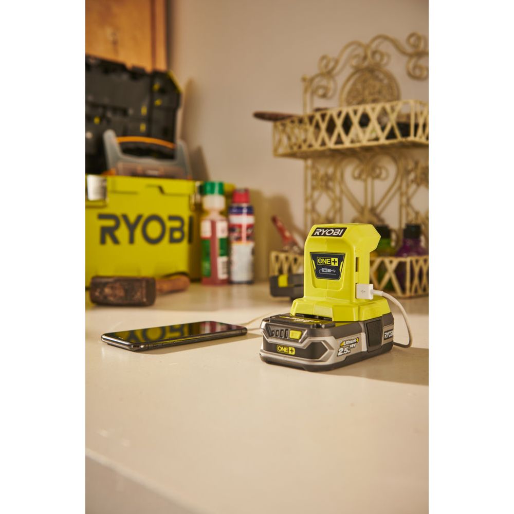 Ryobi ONE+ 2-pordiga USB-laadija, R18USB-0 korpus