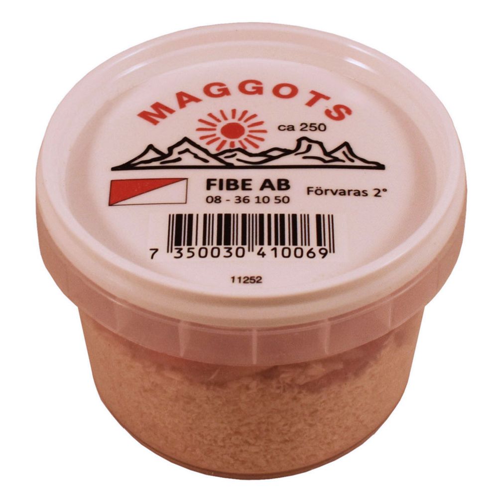 Fibe maggots röd/vit