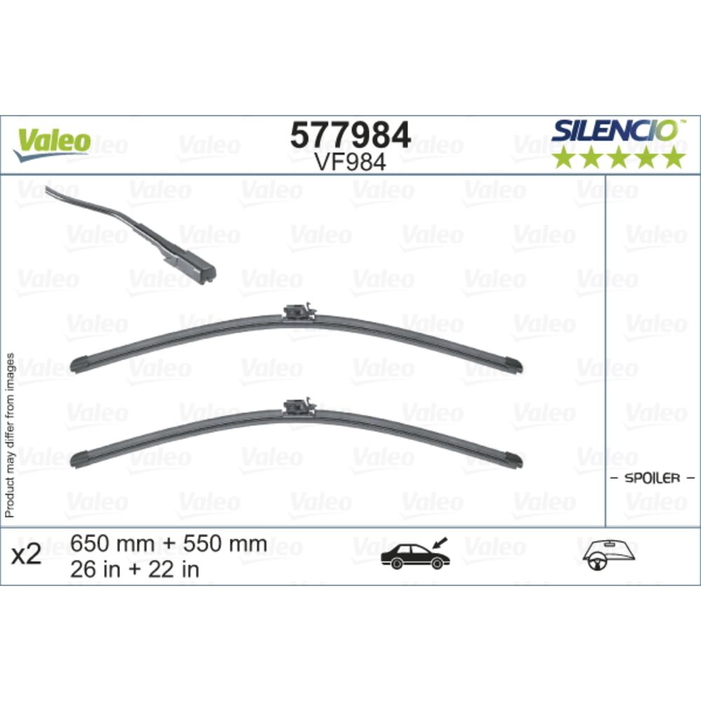Valeo Silencio FB VF984 torkarblad 2 st. 65 + 55 cm