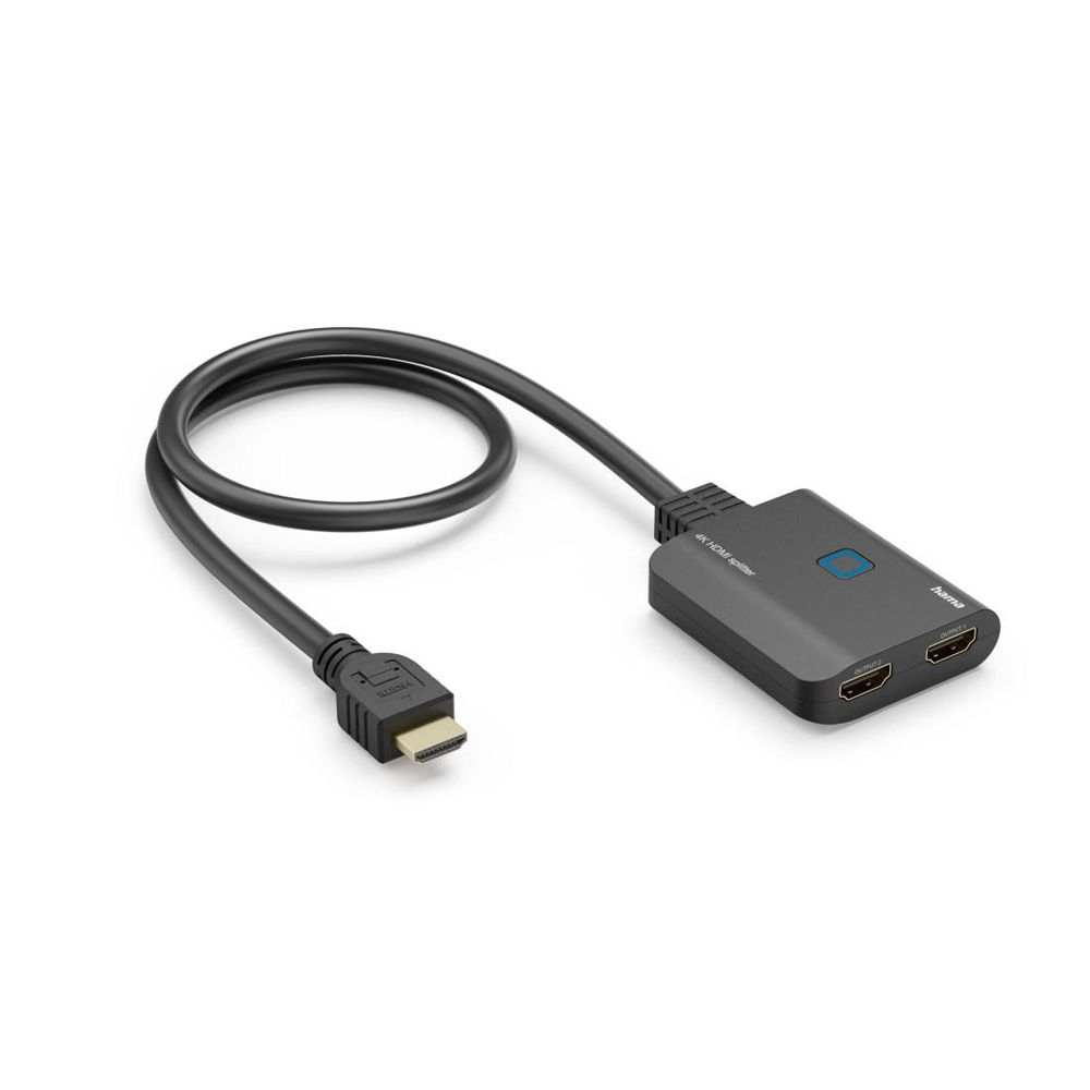 Hama HDMI-jakaja, HDMI uros (tulo) - 2 x HDMI naaras (lähtö), 4K